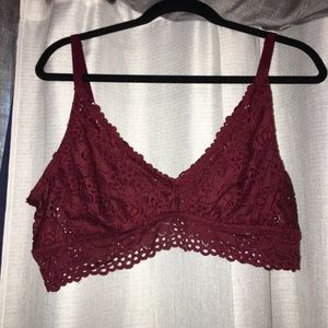 Aerie wine lace XL bralette
